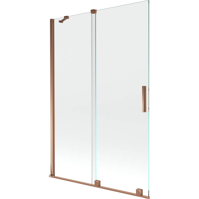 Mexen Velar 2-panel sliding bath screen 120 x 150 cm, transparent, rose gold - 896-120-000-01-60