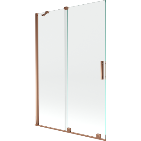 Mexen Velar 2-wing movable bathtub screen 120 x 150 cm, transparent, rose gold - 896-120-000-01-60
