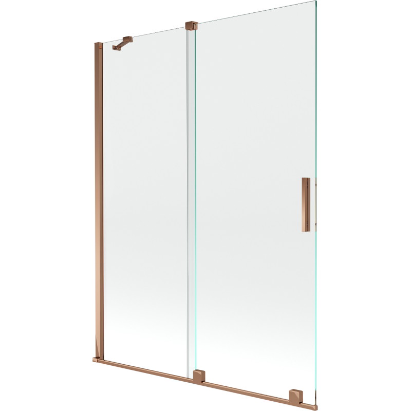 Mexen Velar 2-panel sliding bathtub screen 130 x 150 cm, transparent, rose gold - 896-130-000-01-60