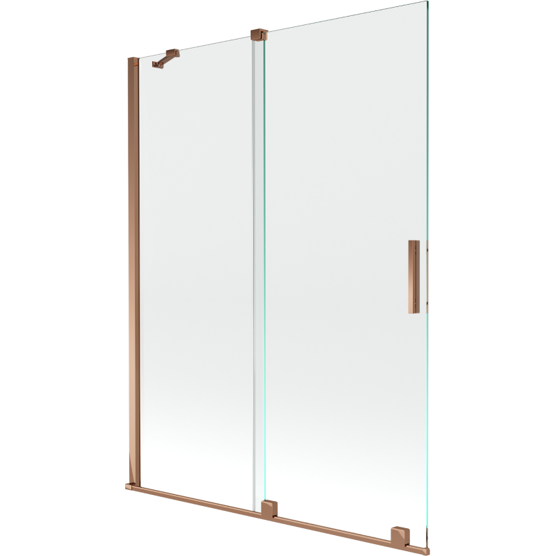 Mexen Velar 2-panel sliding shower screen 130 x 150 cm, transparent, rose gold - 896-130-000-01-60