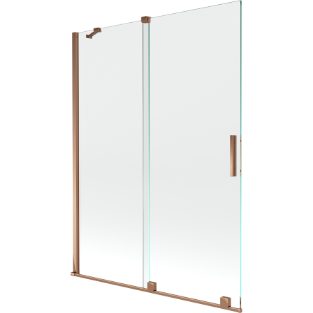 Mexen Velar 2-panel sliding bathtub screen 130 x 150 cm, transparent, rose gold - 896-130-000-01-60