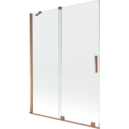 Mexen Velar 2-panel sliding shower screen 130 x 150 cm, transparent, rose gold - 896-130-000-01-60