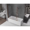 Mexen Velar 2-panel sliding bath screen 140 x 150 cm, transparent, rose gold - 896-140-000-01-60