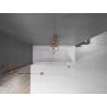 Mexen Velar 2-panel sliding bath screen 140 x 150 cm, transparent, rose gold - 896-140-000-01-60