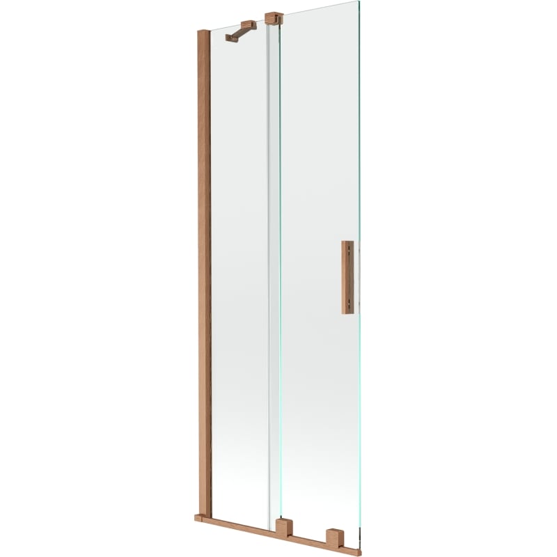 Mexen Velar 2-wing sliding bath screen 70 x 150 cm, transparent, brushed copper - 896-070-000-01-65