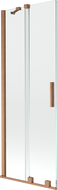 Mexen Velar 2-wing sliding bath screen 70 x 150 cm, transparent, brushed copper - 896-070-000-01-65