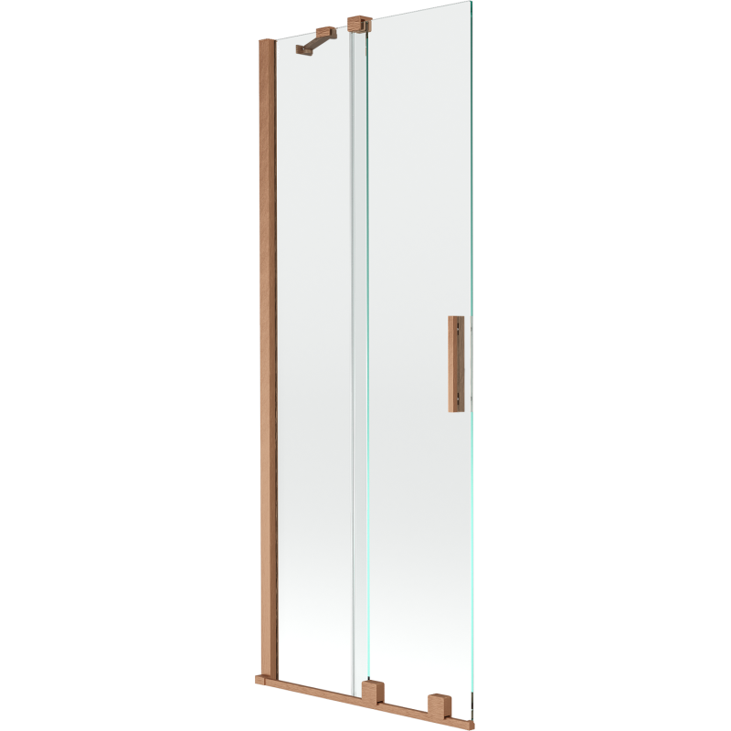 Mexen Velar 2-wing bathtub screen Sliding 75 x 150 cm, transparent, brushed copper - 896-075-000-01-65