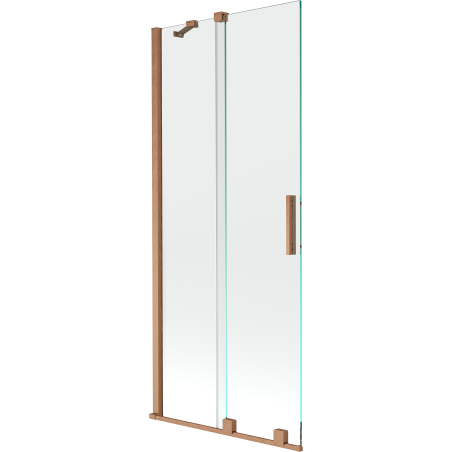 Mexen Velar 2-wing bathtub screen Sliding 80 x 150 cm, transparent, brushed copper - 896-080-000-01-65