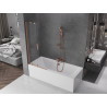 Mexen Velar 2-panel sliding bathtub screen 80 x 150 cm, transparent, brushed copper - 896-080-000-01-65