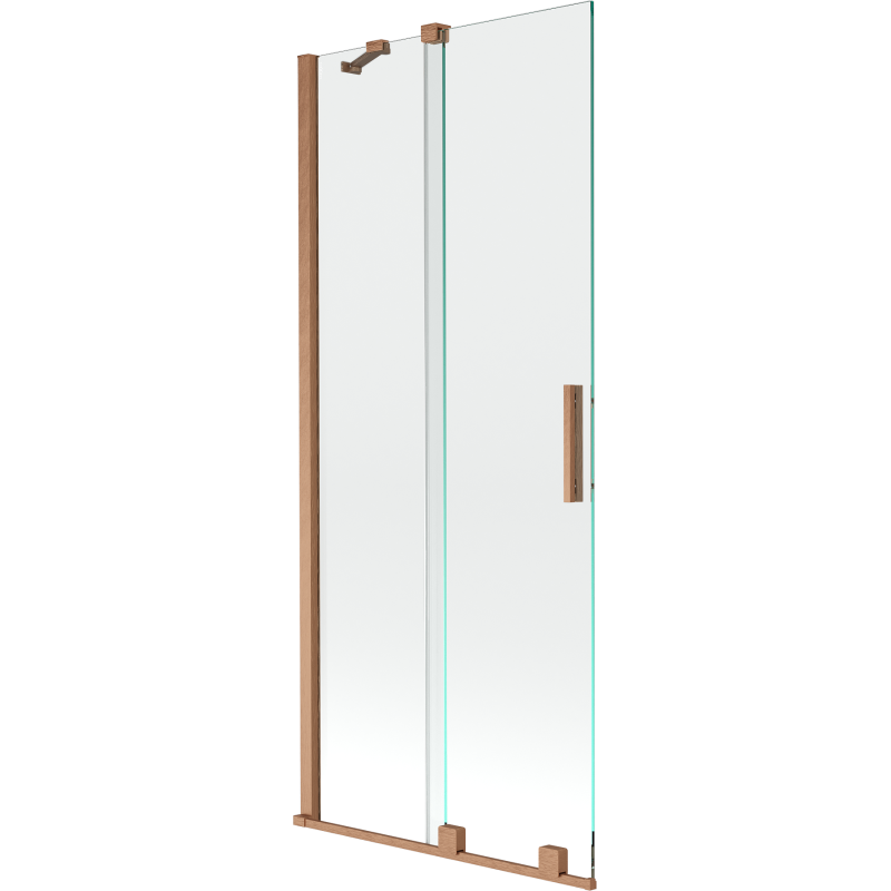 Mexen Velar 2-wing bathtub screen Sliding 85 x 150 cm, transparent, brushed copper - 896-085-000-01-65