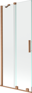 Mexen Velar 2-panel sliding bathtub screen 85 x 150 cm, transparent, brushed copper - 896-085-000-01-65