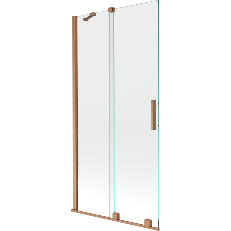 Mexen Velar 2-panel sliding bath screen 95 x 150 cm, transparent, brushed copper - 896-095-000-01-65