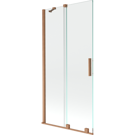 Mexen Velar 2-panel sliding bathtub screen 95 x 150 cm, transparent, brushed copper - 896-095-000-01-65