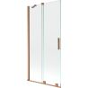 Mexen Velar 2-panel sliding bath screen 95 x 150 cm, transparent, brushed copper - 896-095-000-01-65