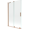 Mexen Velar 2-panel sliding bathtub screen 110 x 150 cm, transparent, brushed copper - 896-110-000-01-65