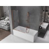 Mexen Velar 2-panel sliding bathtub screen 110 x 150 cm, transparent, brushed copper - 896-110-000-01-65