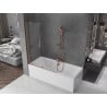 Mexen Velar Sliding Bathtub Screen 2-Panel 120 x 150 cm, Transparent, Brushed Copper - 896-120-000-01-65