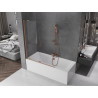 Mexen Velar 2-leaf sliding bathtub screen 130 x 150 cm, transparent, brushed copper - 896-130-000-01-65