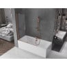 Mexen Velar 2-panel sliding bath screen 130 x 150 cm, transparent, brushed copper - 896-130-000-01-65