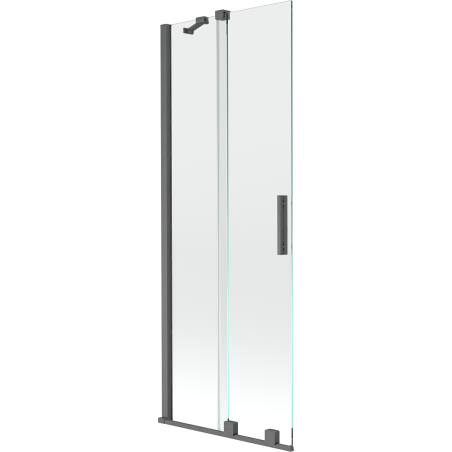 Mexen Velar 2-panel sliding bathtub screen 75 x 150 cm, transparent, brushed gun gray - 896-075-000-01-66