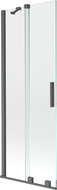 Mexen Velar 2-wing bathtub screen Sliding 75 x 150 cm, transparent, brushed gun gray - 896-075-000-01-66