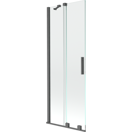 Mexen Velar 2-panel sliding shower screen 70 x 150 cm, transparent, brushed gun gray - 896-070-000-01-66
