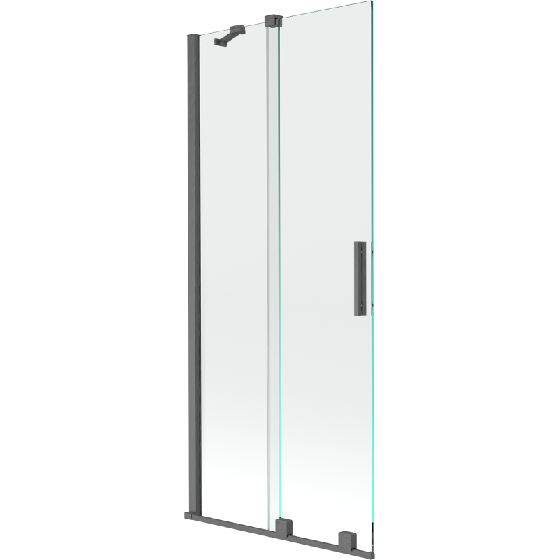 Mexen Velar 2-panel sliding shower screen 85 x 150 cm, transparent, brushed gun gray - 896-085-000-01-66