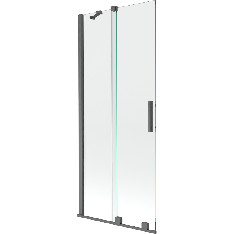 Mexen Velar 2-wing bathtub screen Sliding 85 x 150 cm, transparent, brushed gun gray - 896-085-000-01-66