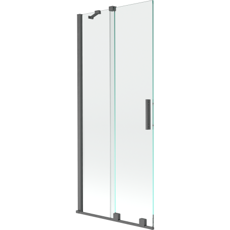 Mexen Velar 2-panel sliding bathtub screen 85 x 150 cm, transparent, brushed gun gray - 896-085-000-01-66