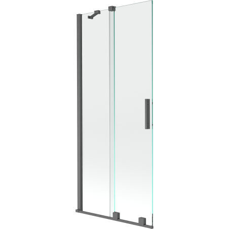 Mexen Velar 2-panel sliding shower screen 85 x 150 cm, transparent, brushed gun gray - 896-085-000-01-66