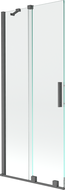 Mexen Velar 2-panel retractable bath screen 80 x 150 cm, transparent, brushed gun gray - 896-080-000-01-66