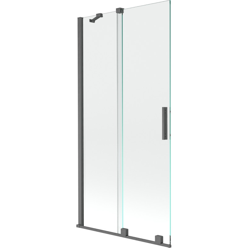 Mexen Velar 2-panel sliding bathtub screen 90 x 150 cm, transparent, brushed gun gray - 896-090-000-01-66