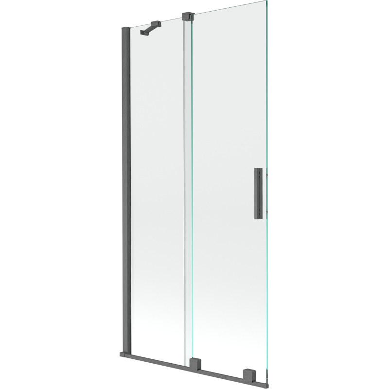 Mexen Velar 2-wing bathtub screen Sliding 90 x 150 cm, transparent, brushed gun gray - 896-090-000-01-66