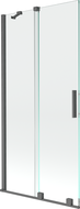 Mexen Velar 2-wing bathtub screen Sliding 90 x 150 cm, transparent, brushed gun gray - 896-090-000-01-66