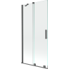 Mexen Velar 2-wing bathtub screen Sliding 95 x 150 cm, transparent, brushed gun gray - 896-095-000-01-66