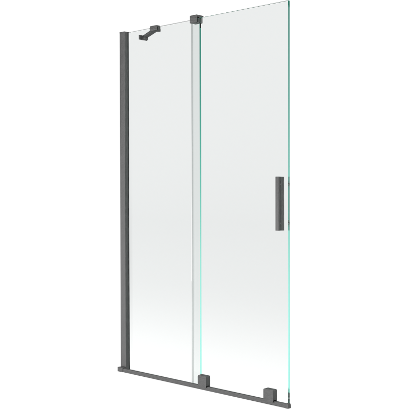 Mexen Velar 2-wing bathtub screen Sliding 100 x 150 cm, transparent, brushed gun gray - 896-100-000-01-66