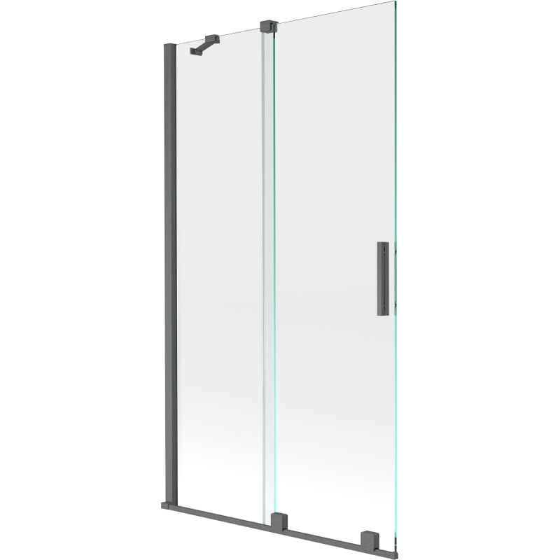 Mexen Velar 2-Wing Sliding Bathtub Screen 100 x 150 cm, Transparent, Brushed Gun Gray - 896-100-000-01-66