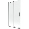 Mexen Velar 2-wing bathtub screen Sliding 100 x 150 cm, transparent, brushed gun gray - 896-100-000-01-66