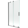 Mexen Velar 2-Wing Sliding Bathtub Screen 100 x 150 cm, Transparent, Brushed Gun Gray - 896-100-000-01-66