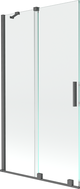 Mexen Velar 2-Wing Sliding Bathtub Screen 100 x 150 cm, Transparent, Brushed Gun Gray - 896-100-000-01-66