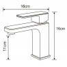 Mexen Cetus faucet, chrome - 744300-00