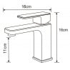 Mexen Cetus washbasin mixer tap, Chrome - 744300-00