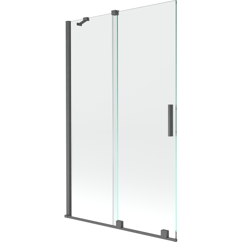 Mexen Velar 2-wing sliding shower screen 110 x 150 cm, transparent, brushed gun gray - 896-110-000-01-66