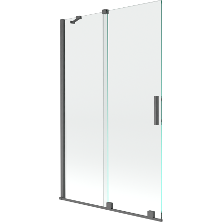 Mexen Velar 2-wing sliding shower screen 110 x 150 cm, transparent, brushed gun gray - 896-110-000-01-66