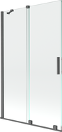 Mexen Velar 2-wing sliding bathtub screen 110 x 150 cm, transparent, brushed gun gray - 896-110-000-01-66