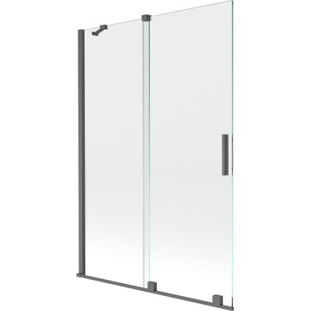 Mexen Velar 2-wing sliding shower screen 120 x 150 cm, transparent, gun gray brushed - 896-120-000-01-66