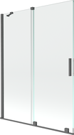 Mexen Velar 2-wing bathtub screen Sliding 130 x 150 cm, transparent, brushed gun gray - 896-130-000-01-66