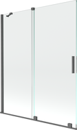 Mexen Velar 2-wing bathtub screen Sliding 140 x 150 cm, transparent, brushed gun gray - 896-140-000-01-66
