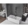 Mexen Velar 2-panel sliding bath screen 140 x 150 cm, transparent, brushed gun gray - 896-140-000-01-66