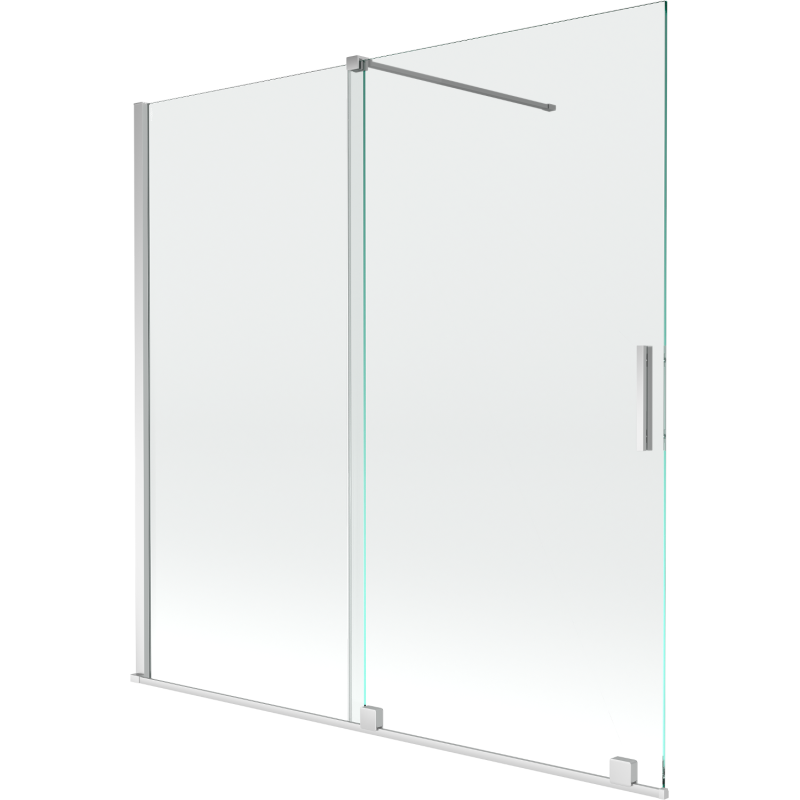 Mexen Velar 2-panel sliding bath screen 160 x 150 cm, transparent, chrome - 896-160-000-01-01